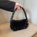 Women's Bags Autumn And Winter New Style Twisted Woven Versatile High End Plush Bag Simple Crossbody Handbag Female Fashion_viptrois.com