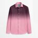 New Casual Trend Men's Long Sleeve Shirt 3D Gradient Printed Top Lapel Design_viptrois.com
