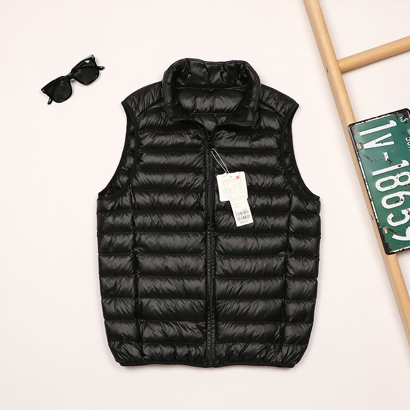 Down Jacket, Vest, Men's Light And Thin Vest, Vest, Stand-up Collar, Vest, Large Size Warm Autumn And Winter Jacket, Out Of Season_viptrois.com