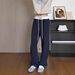 Men's Navy Blue Street Dance Pants – Curved Waistband & Drop Cuff Design For Hip-Hop/Jazz Movement (Black/Navy) – Polyester Wind-Resistant Comfort_viptrois.com