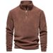 Men's Clothing Men's Fleece Half-Zip Pullover Sweatshirt - Stand Collar, Long Sleeve, Casual & Stylish (HD08/HD09, Multiple Colors & Sizes)_viptrois.com