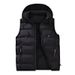 Men's Winter Hooded Vest, Plus Size Down-Filled Fleece Lined Warm Puffer Jacket For Cold Weather_viptrois.com
