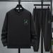 Men's Clothing Sweatshirt Spring And Autumn New Round Neck Enlarged Plus Fat Loose Large Size Casual Pants Sports Suit Trend_viptrois.com