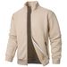 Pure New Colorful Zipper Stand Collar Jacket Men's Casual Jacquard Cardigan Sweatshirt_viptrois.com