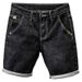 Men's Clothing Denim Shorts Men's Elastic Slim Fit Simple Versatile Denim Shorts Summer Mid Length Pants Couple_viptrois.com