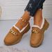 New snow cotton shoes low-top warm women's snow boots Black brown fashion chain beanie shoes_viptrois.com