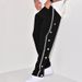 2024 European And American Cross-border Leisure Sports Breasted Pants Men's Autumn New Loose Straight Drawstring Large Size Trousers_viptrois.com