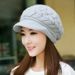 Apparel Accessories middle aged and elderly autumn and winter warm knitted wool hat plus velvet style fashionable all match beret hat women winter_viptrois.com