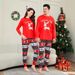 Christmas Santa Deer Snowflake letters Christmas family dress printed homewear sleep_viptrois.com