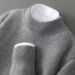 Men's 100% Wool Half-Turtleneck Sweater – Thick Winter Knit Pullover (Beige/Camel/Navy Blue, Sizes S-3XL, Oversized Fit For Layering)_viptrois.com