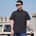 Men's Clothing Plus Size Summer Thin Short Sleeved Shirt For Men Business Casual Plus Fat Large Size Shirt Fat Guy Fat Brother Solid Color Inch Shirt_viptrois.com