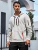 Men’s Fleece-Lined Hoodie – Streetwear Pullover With Kangaroo Pocket & Adjustable Drawstring (S-XXXL, 7 Colors)_viptrois.com