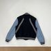 Kiko-Inspired Short Sleeve Baseball Jacket – Oversized Corduroy & Rabbit Fur Blend Bomber (S-L, Cleanfit Streetwear, Blue Contrast Sleeves)_viptrois.com