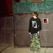 Unisex Streetwear Dark Style Pullover Hoodie With 3d Leopard Print & Uzi Graphic - Oversized Fit, Black_viptrois.com