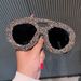 European And American Large Frame Double Beam Sunglasses For Women With Diamonds Personality Fashion Party Style Catwalk Sunglasses Cross Border_viptrois.com