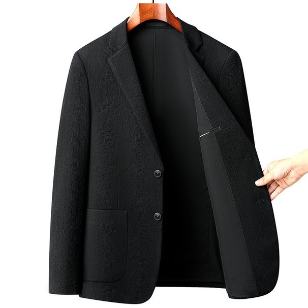 Men's Clothing Autumn and winter new jacquard elastic non iron suits for men's youth suits slim trend casual single suit jacket_viptrois.com