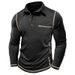 Men's Long Sleeve Polo Shirt – Classic Autumn/Winter Staple (Breathable Polyester Blend, Slim Fit)_viptrois.com