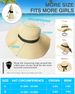 Beach Hats For Women, Foldable Sun Hat Womens UV Protection, Boho Wide Brim Hats For Women, Floppy Straw Visor Hat_viptrois.com