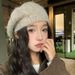 Autumn Winter For Women New Korean Style Warm Knitted Wool Hat Large Head Circumference Face Slimming Fashionable_viptrois.com