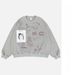 Autumn Winter New Trendy Brand Portrait Graffiti Print Destroyed Terry Crew Neck Sweatshirt_viptrois.com