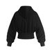 Millennial Streetwear Vintage Style Red Hooded Sweatshirt Women's Short Loose Jacket With 3D Pearl Embroidery Casual Oversized Pullover_viptrois.com