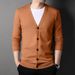 "Men's Slim-Fit V-Neck Knit Cardigan – Korean-Inspired Casual Button-Up Sweater (Lightweight Layering, Minimalist Design, Versatile Styling)"_viptrois.com
