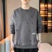 Spring And Autumn New Men's Casual Versatile Youth Handsome Long Sleeve T-Shirt Round Neck Hoodie Efd_viptrois.com