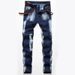 "Men's Stretch Straight Fit Jeans – Classic Washed Denim In Dark & Light Blue (Sizes 28-42)"_viptrois.com