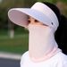 Women's Wide Brim UV Sun Hat - Cooling Fabric With Detachable Neck Cover For Cycling & Travel_viptrois.com