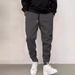 Thread Drawstring Casual Thickened Trousers Men's Spot_viptrois.com