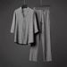 Men's Clothing Light Luxury Ultra Thin Five Point Sleeve Suit Men's Summer Large Size Loose Mid Sleeve Two Piece Suit_viptrois.com