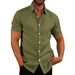 2024 New Men's Cotton And Casual Loose Short Sleeved Shirt_viptrois.com