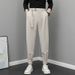 Men's Spring Casual Trousers Korean Style Slim Fit Harem Pants Jogger Legs Nine Point Cool Versatile Suit_viptrois.com