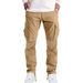 Premium Products 2025 Spring/Summer New Men's Workwear With Folded Drawstring Multi Pocket Casual Pants_viptrois.com