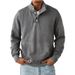 Unisex Vintage Button-Detail Fleece Hoodie – Oversized Euro Retro Pullover (Army Green/Black/Navy) – Cozy & Streetwise For Urban Explorers (M-4XL)_viptrois.com