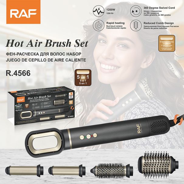 RAF EU Standard Multifunctional 5-in-1 Straightener And Curler Styling High-Speed Constant Temperature Care Negative Ion_viptrois.com