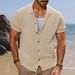 Men's Light Luxury Silk Polo Cardigan - Short Sleeve Cool Business Sweater_viptrois.com