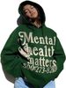 Retro Hip-Hop Punk Street Hoodie With 3D Foam Letters - Oversized Unisex Pullover For Teens & Young Adults (S/M/L/XL)_viptrois.com