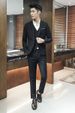 Men's Clothing Professional Large Size Suits For Men Three Piece Suits Formal Men Solid Color Groom Best Man Wedding Dress_viptrois.com