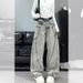American Style Design Wide Jeans For Men And Women, Smoking Gray High Street Straight Leg Loose Pants_viptrois.com