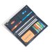 Bifold Wallet Slim Credit Card Wallet Men's Long Wallet Zippered Coin Pocket_viptrois.com