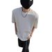 Men's Clothing Summer Texture Waffle Minimalist Solid Color Short Sleeved T Shirt Lazy Heavy Bottoming Shirt_viptrois.com