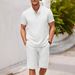 Men's Clothing Spring And Summer New Men's Casual Shirt Tops Shorts Sports Suit_viptrois.com