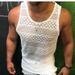 Men's Clothing Summer Men's New Tank Top Slim T Shirt Hollow Breathable Vest Men's Clothing Tops_viptrois.com