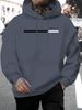 Autumn And Winter Men's Long Sleeved Hooded Round Neck Black T-shirt Top Loose Casual Hoodie_viptrois.com