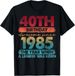 T-shirt40 Year Old Gifts Vintage 2026 1985 Limited Edition 40th B_viptrois.com