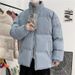Winter Loose Plus Size Jacket For Men, Stylish Casual Versatile Solid Color Thickened Puffer Jacket, Unisex Cotton Coat_viptrois.com