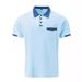 Summer Solid Color Men's Shirt Mature Stable Style Polo Shirt Loose Comfortable Short Sleeve Shirt Vintage Office Men's Shirt_viptrois.com