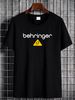 Behringer Logo Men's Heavy Cotton T-shirt Top For Everyday Wear Unisex Comfortable Casual Breathable Slightly Streetwear Stretched Stylish Soft_viptrois.com