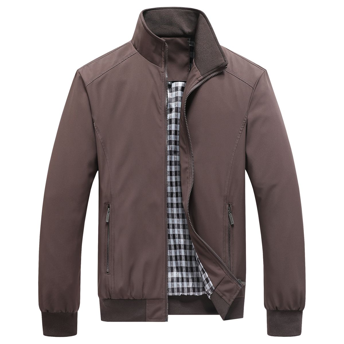 Men's Lightweight Casual Jacket - Breathable, Water-Resistant Slim Fit Zippered Coat For Business & Outdoor_viptrois.com